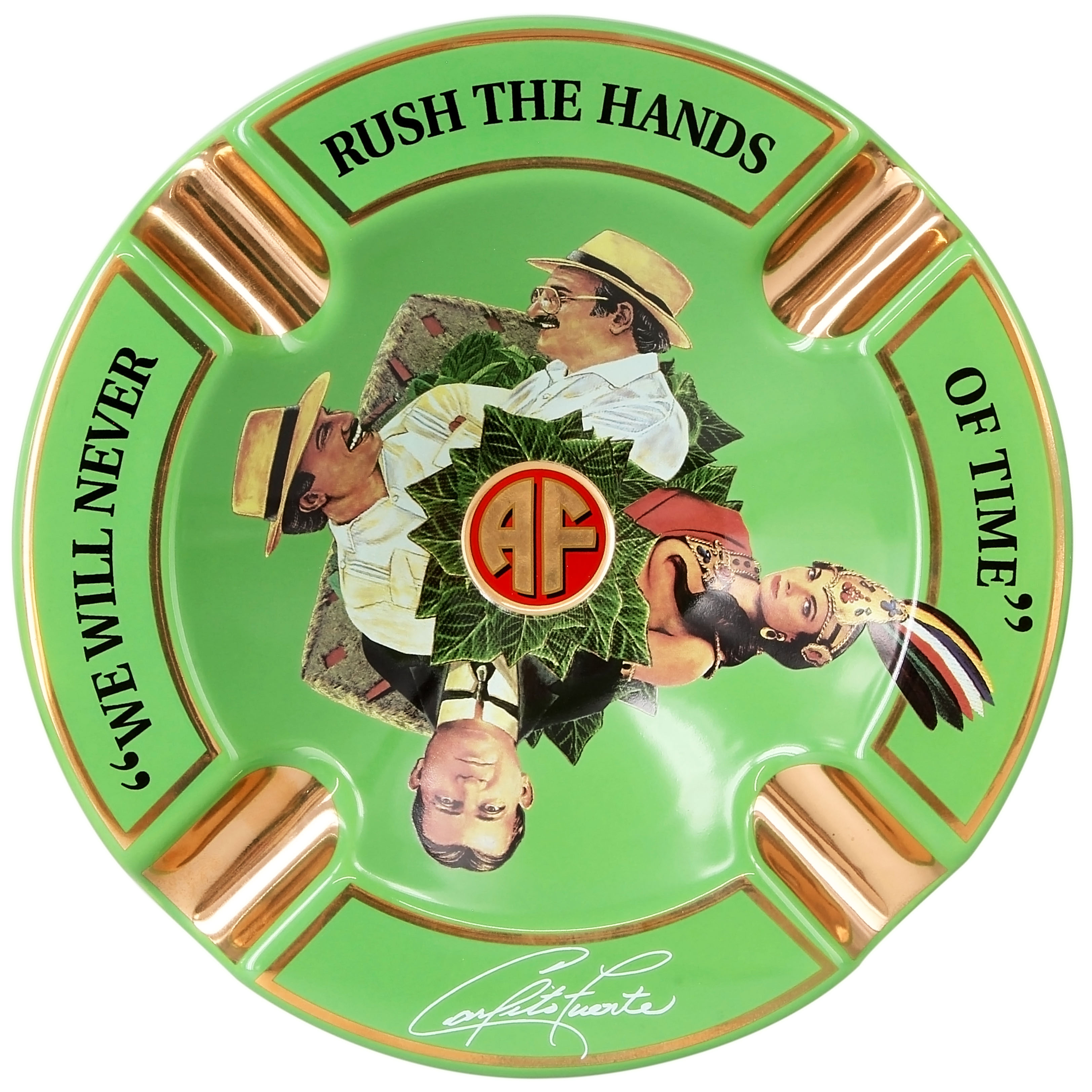 Arturo Fuente Round "Hands of Time" Ashtray (GREEN)