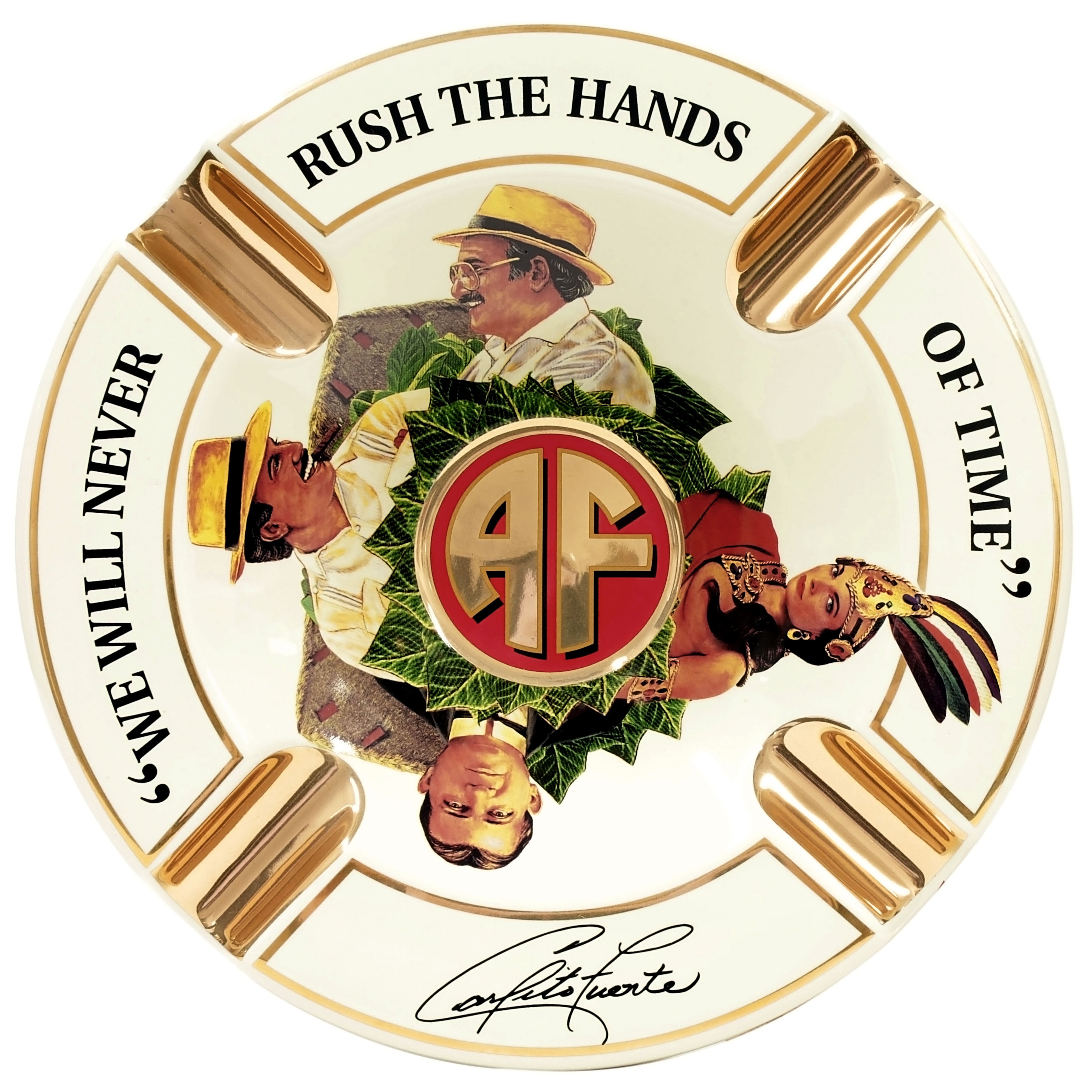 Arturo Fuente - Round "Hands of Time" Ashtray (CREAM)