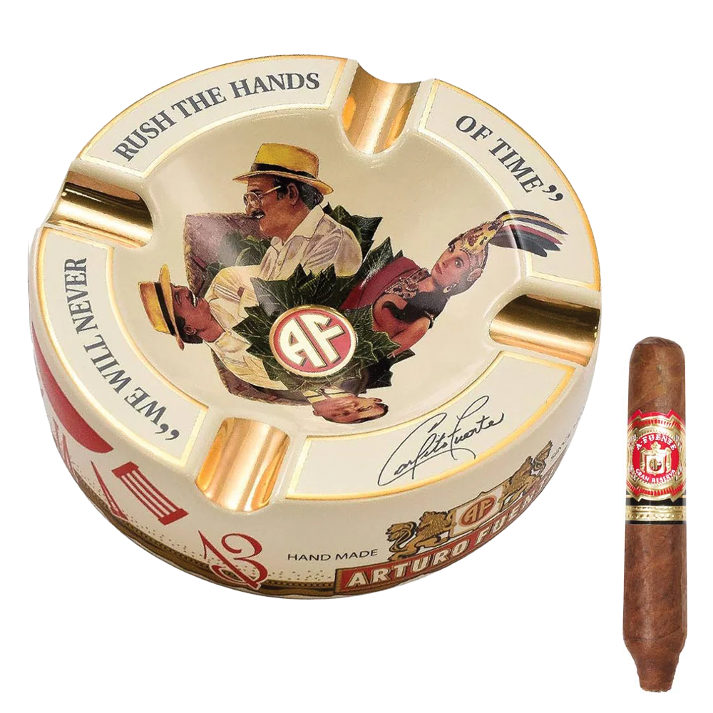 Arturo Fuente - Round "Hands of Time" Ashtray (CREAM)