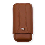 Brown Leather 3 Finger Cigar Pouch