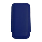 Blue Leather 3 Finger Cigar Pouch
