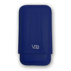 Blue Leather 3 Finger Cigar Pouch