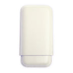 Cream Leather 3 Finger Cigar Pouch