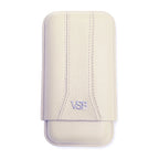 Cream Leather 3 Finger Cigar Pouch