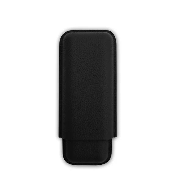 Black Leather 2 Finger Cigar Pouch