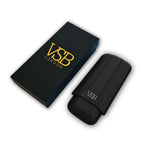 Black Leather 2 Finger Cigar Pouch