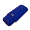 Blue Leather 2 Finger Cigar Pouch