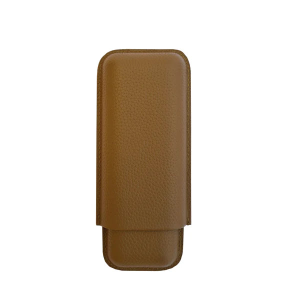 Brown Leather 2 Finger Cigar Pouch