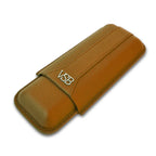 Brown Leather 2 Finger Cigar Pouch