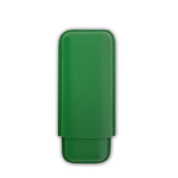 Green Leather 2 Finger Cigar Pouch