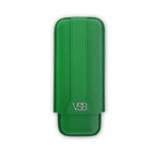Green Leather 2 Finger Cigar Pouch