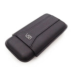 Black Leather 3 Finger Cigar Pouch