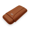 Brown Leather 3 Finger Cigar Pouch