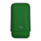 Green Leather 3 Finger Cigar Pouch