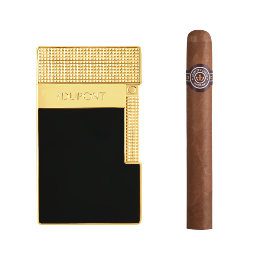 S.T.Dupont Table Lighter Black/Golden